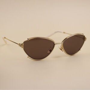 Tory Burch Oval Gold Sunglasses